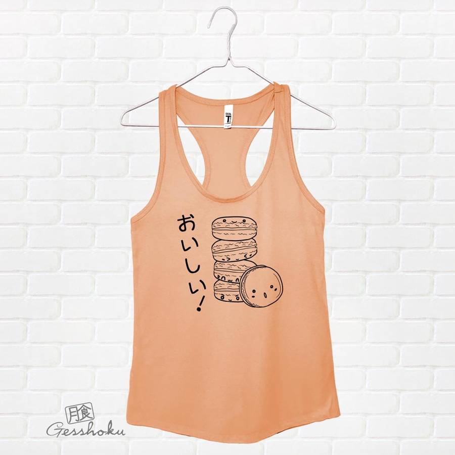 Delicious Macarons Racerback Tank Top - Orange Cream