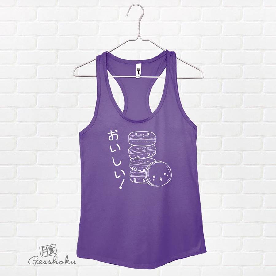 Delicious Macarons Racerback Tank Top - Purple