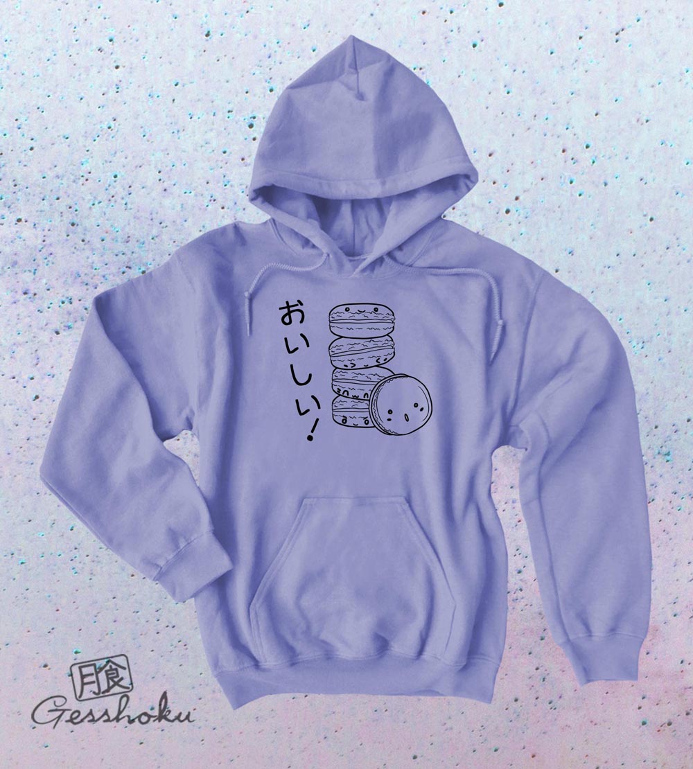 Delicious Macarons Pullover Hoodie - Violet