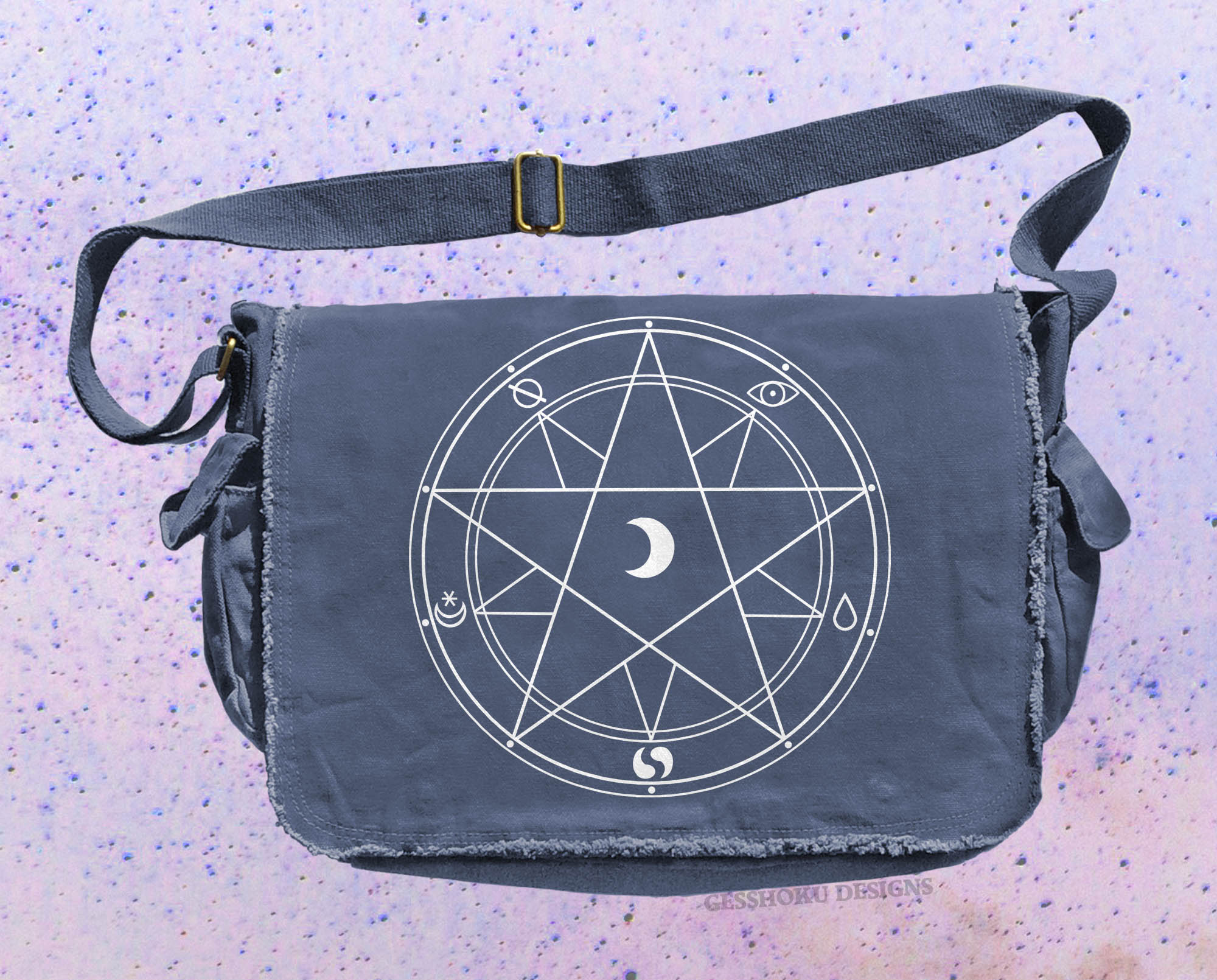 Magic Circle Messenger Bag - Denim Blue