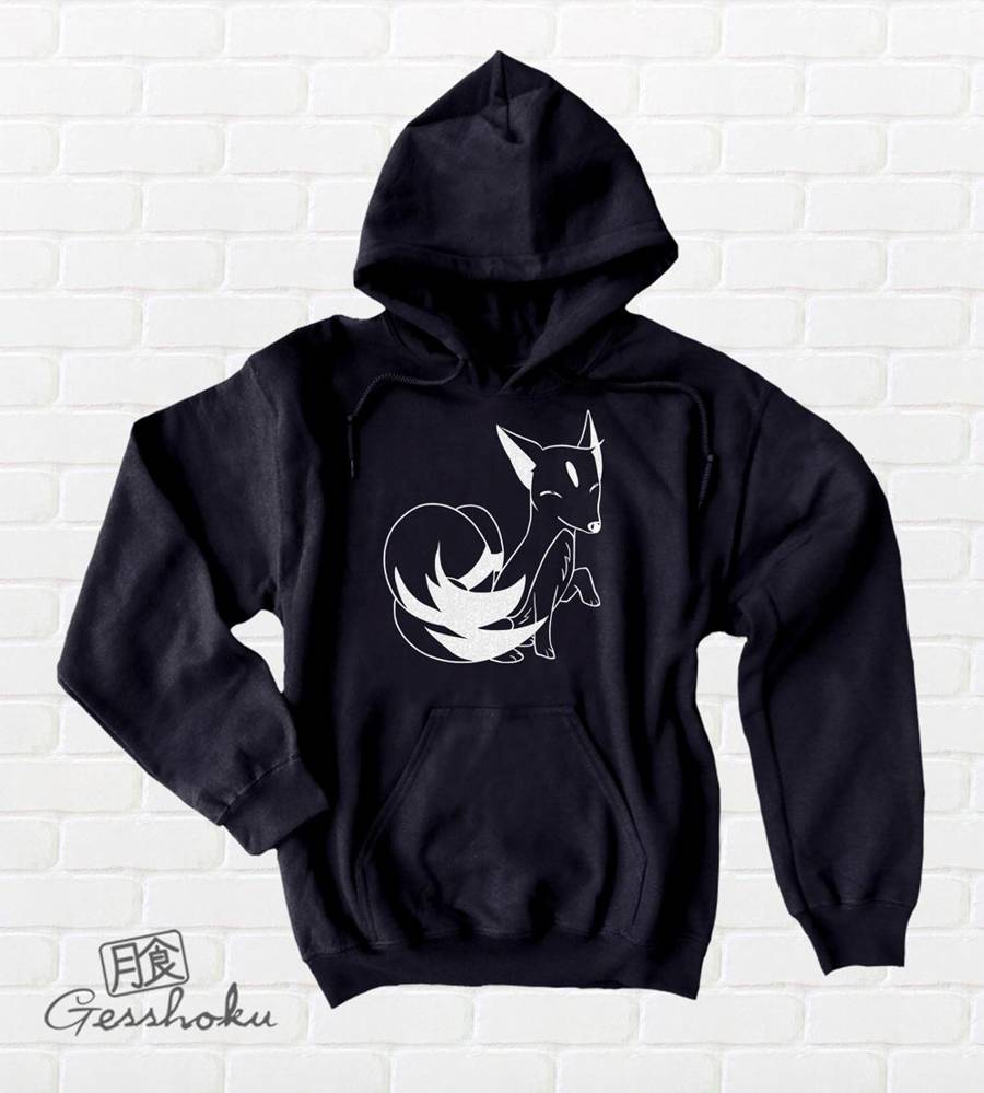 Majestic Kitsune Pullover Hoodie - Black