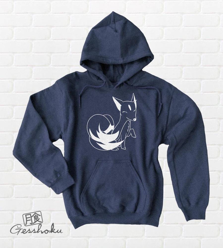 Majestic Kitsune Pullover Hoodie - Heather Navy