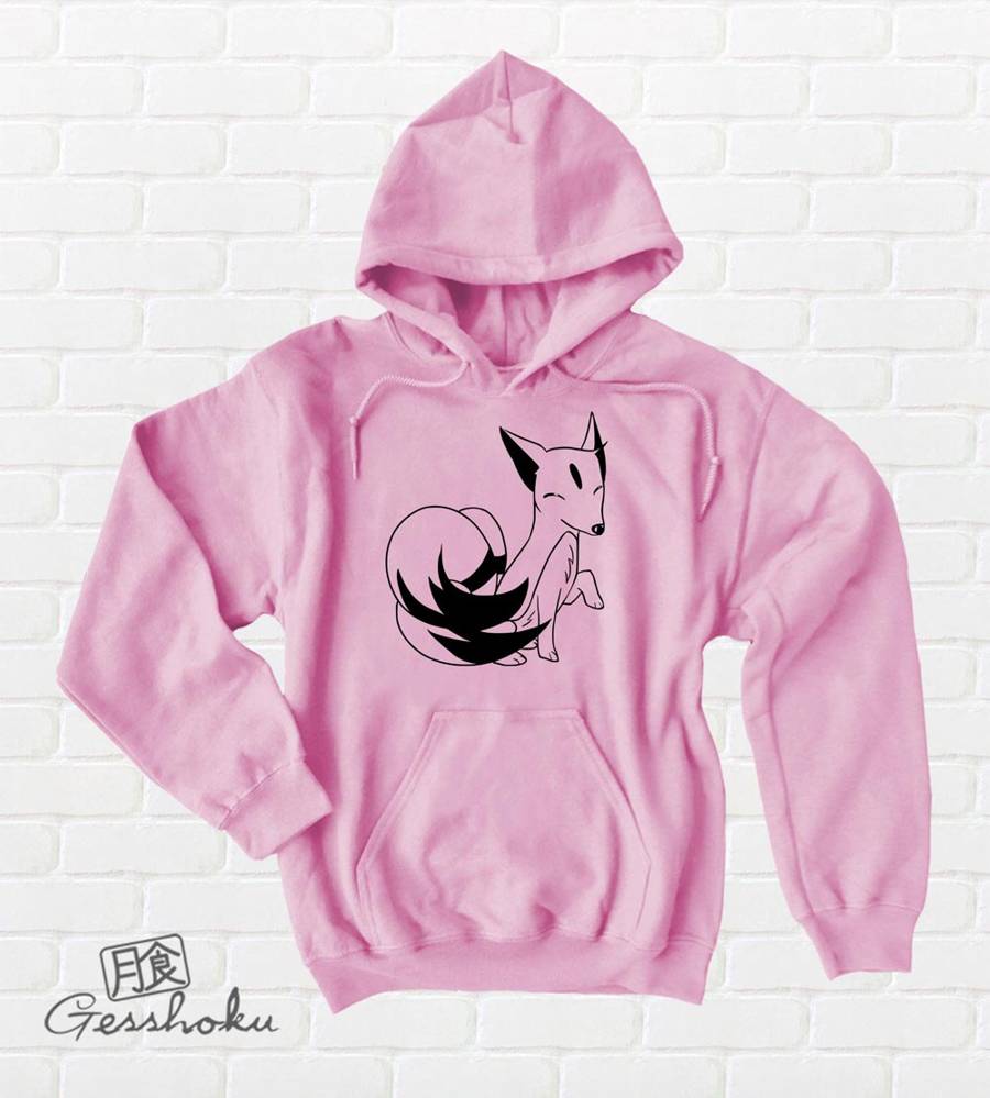 Majestic Kitsune Pullover Hoodie - Light Pink