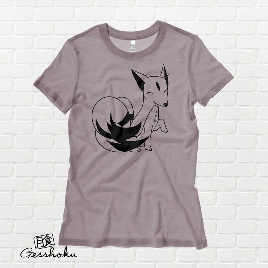 Majestic Kitsune Ladies T-shirt - Pebble Brown