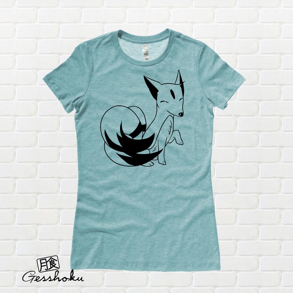 Majestic Kitsune Ladies T-shirt - Seafoam