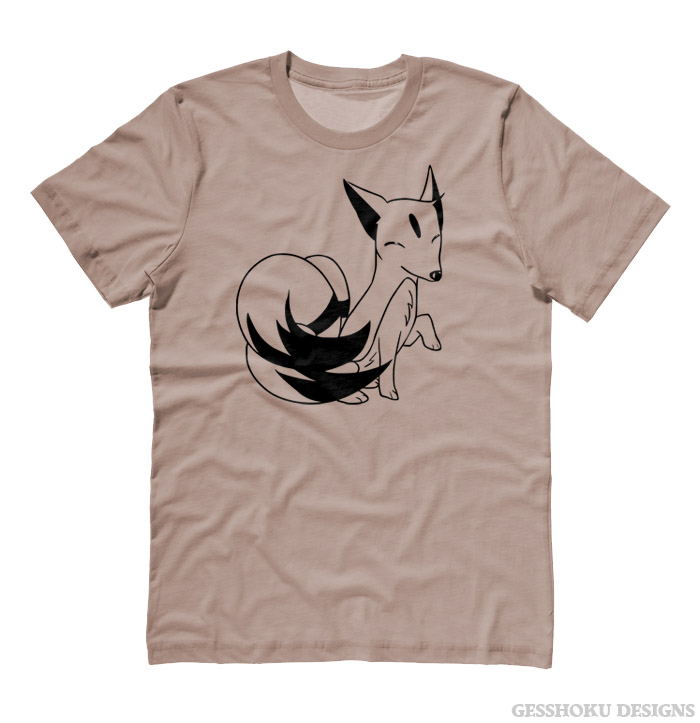 Majestic Kitsune T-shirt - Khaki Brown