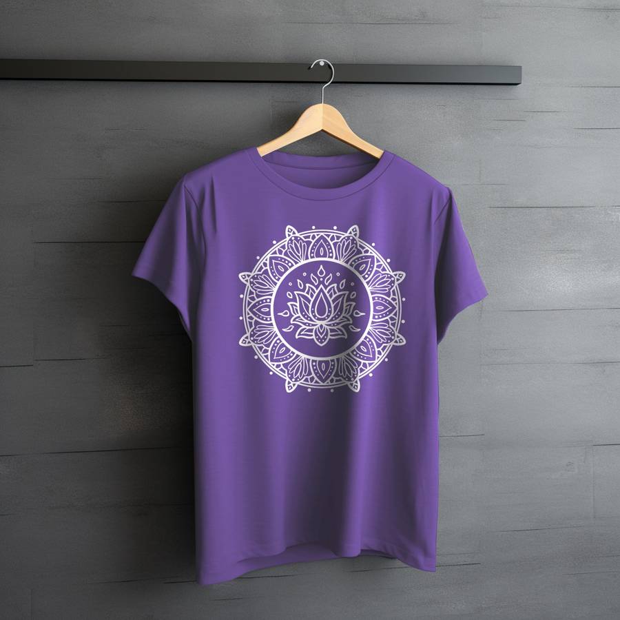 Lotus Mandala Unisex T-shirt - Purple