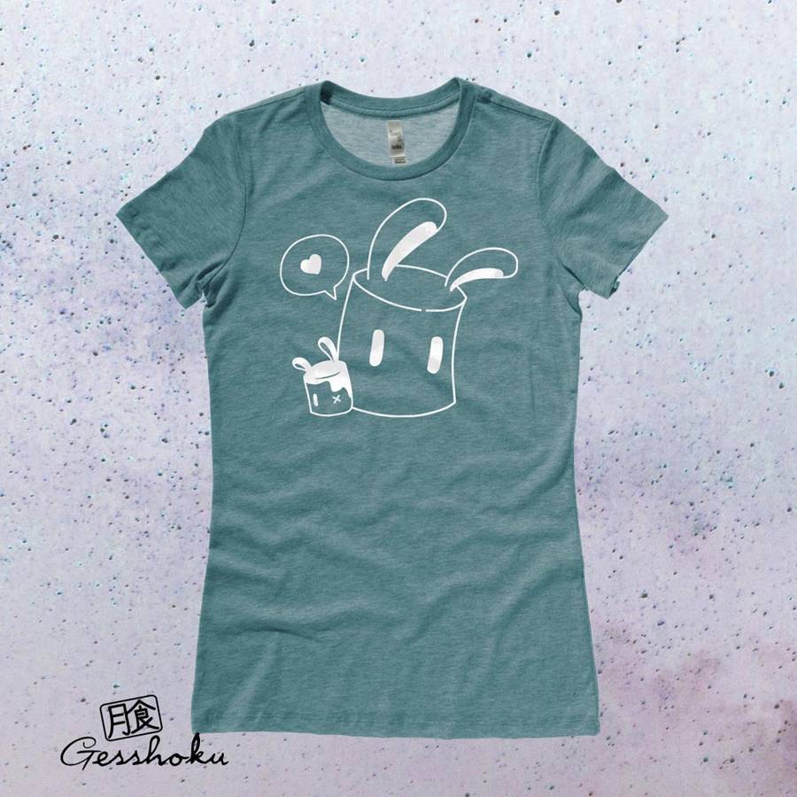 Marshmallow Bunnies Ladies T-shirt - Dark Heather Teal