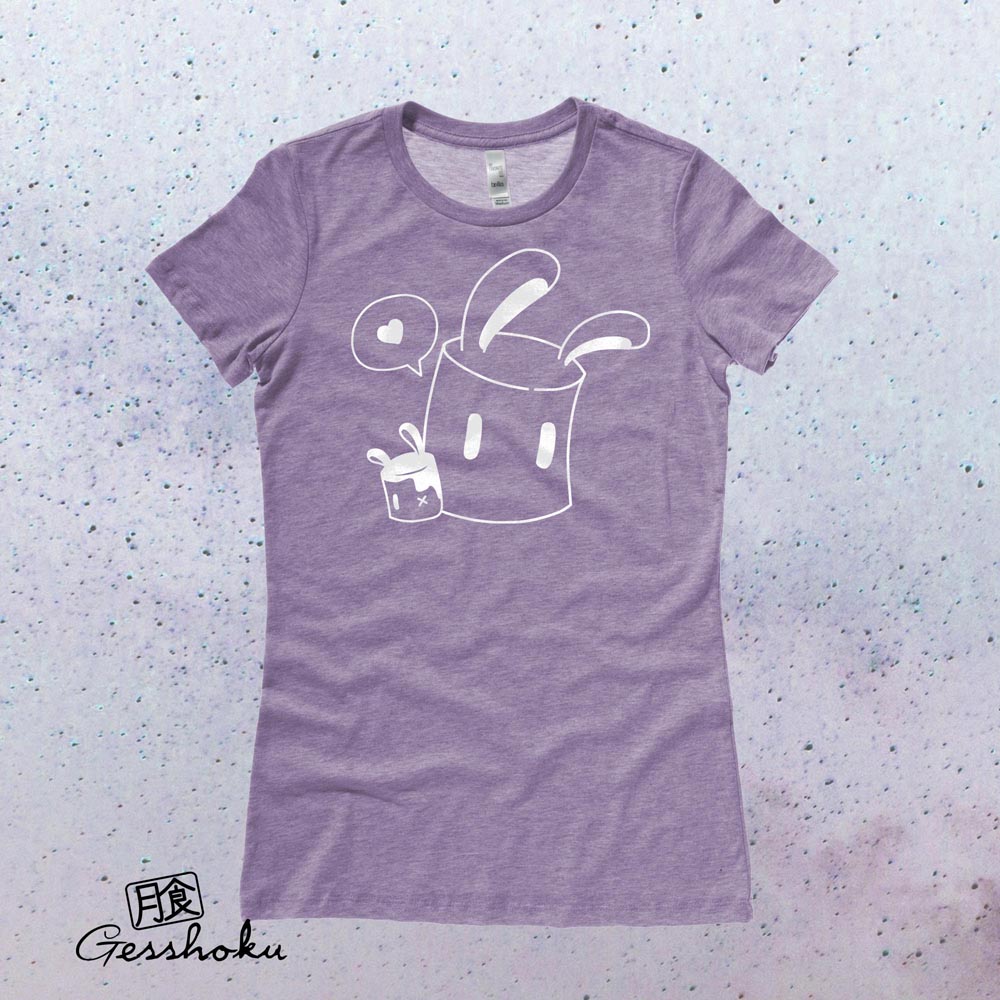 Marshmallow Bunnies Ladies T-shirt - Heather Purple