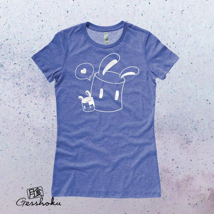 Marshmallow Bunnies Ladies T-shirt - Heather Royal Blue