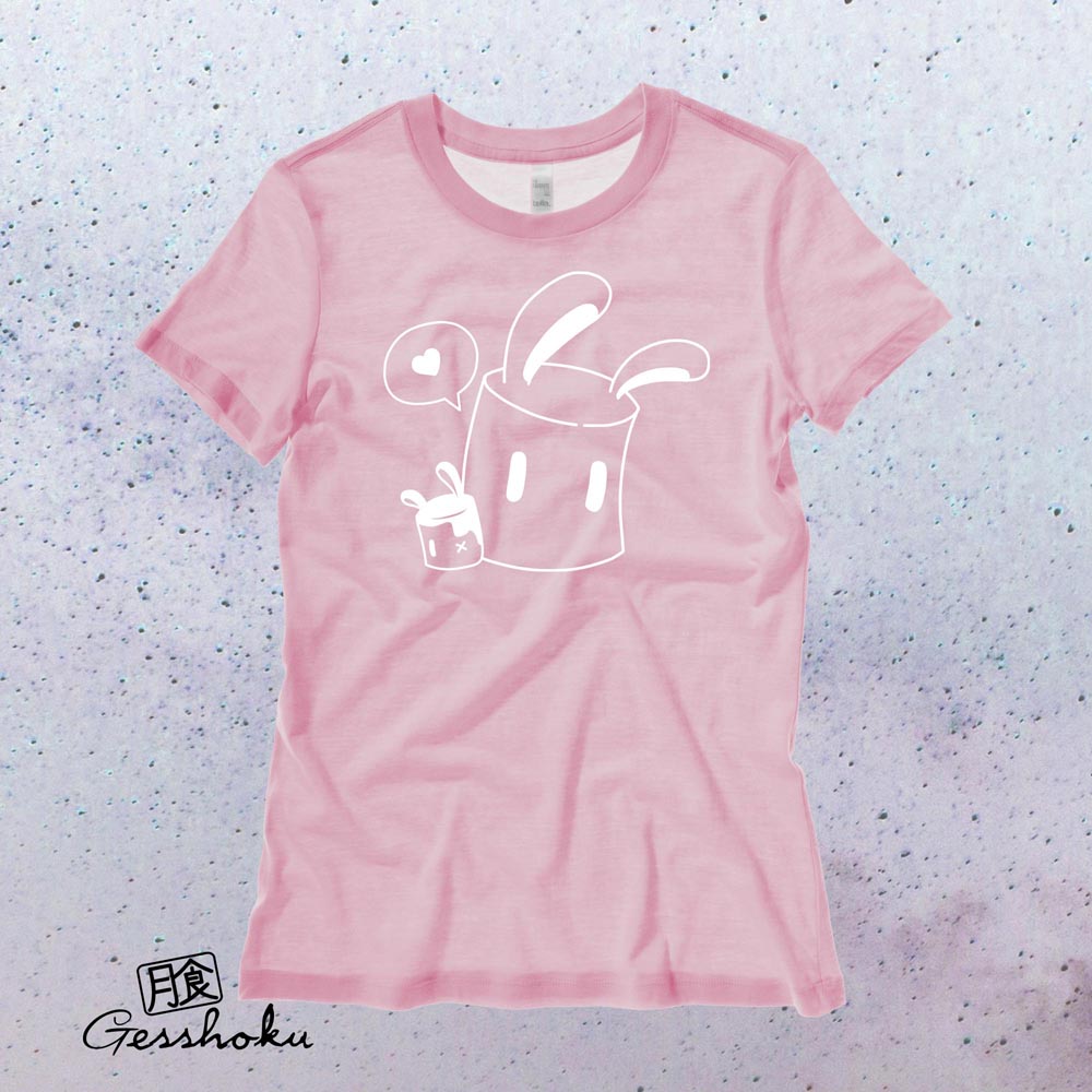 Marshmallow Bunnies Ladies T-shirt - Light Pink