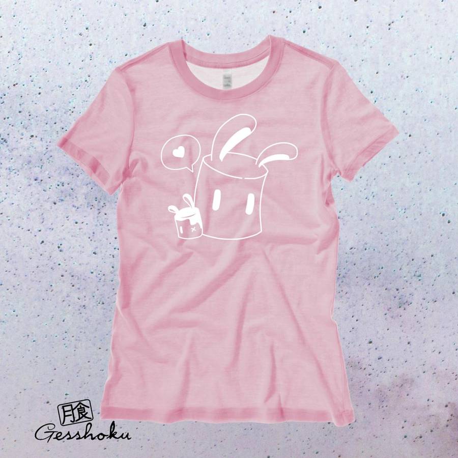 Marshmallow Bunnies Ladies T-shirt - Light Pink