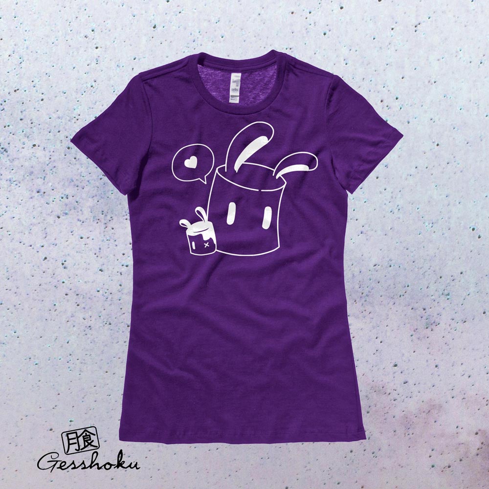 Marshmallow Bunnies Ladies T-shirt - Purple