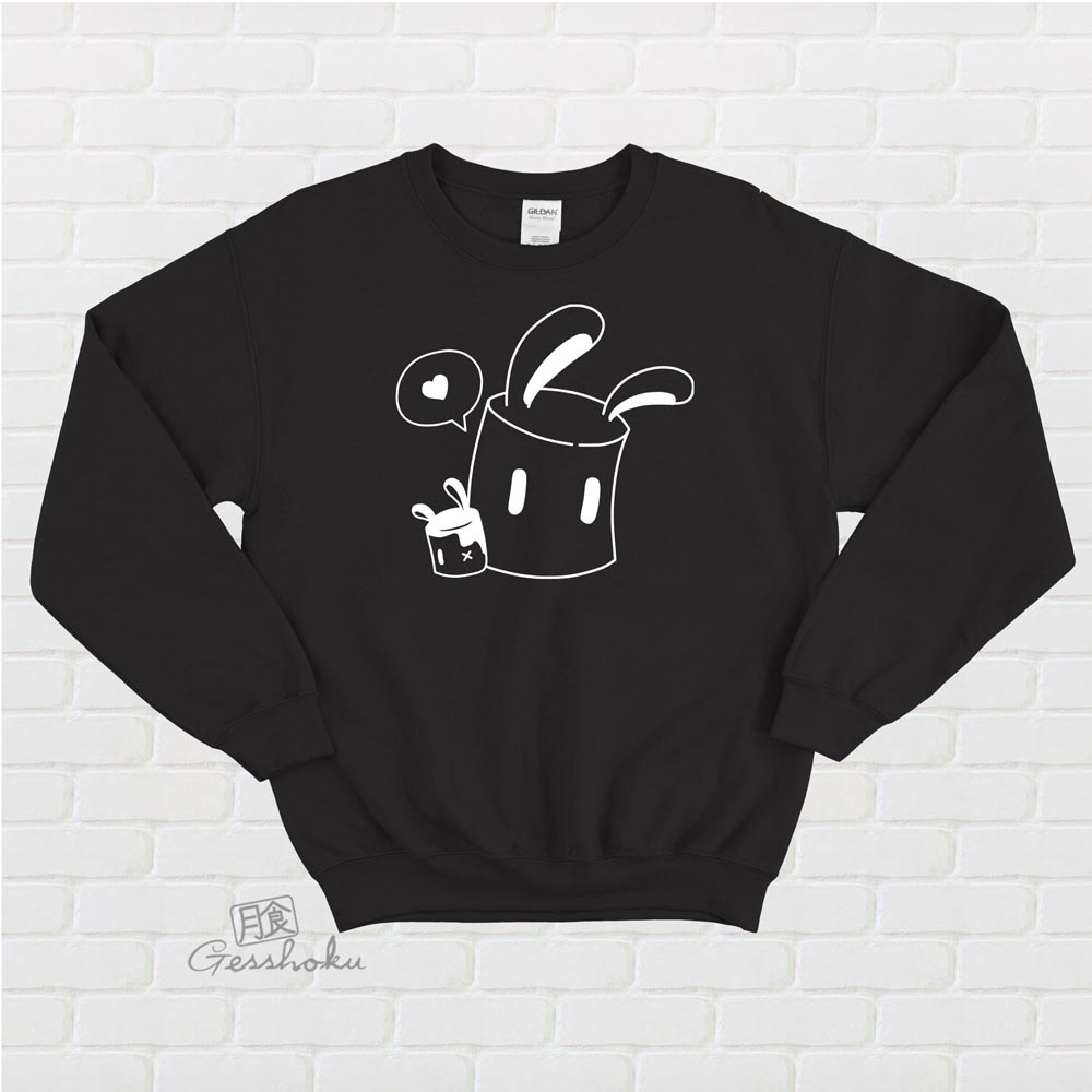 Marshmallow Bunnies Crewneck Sweatshirt - Black