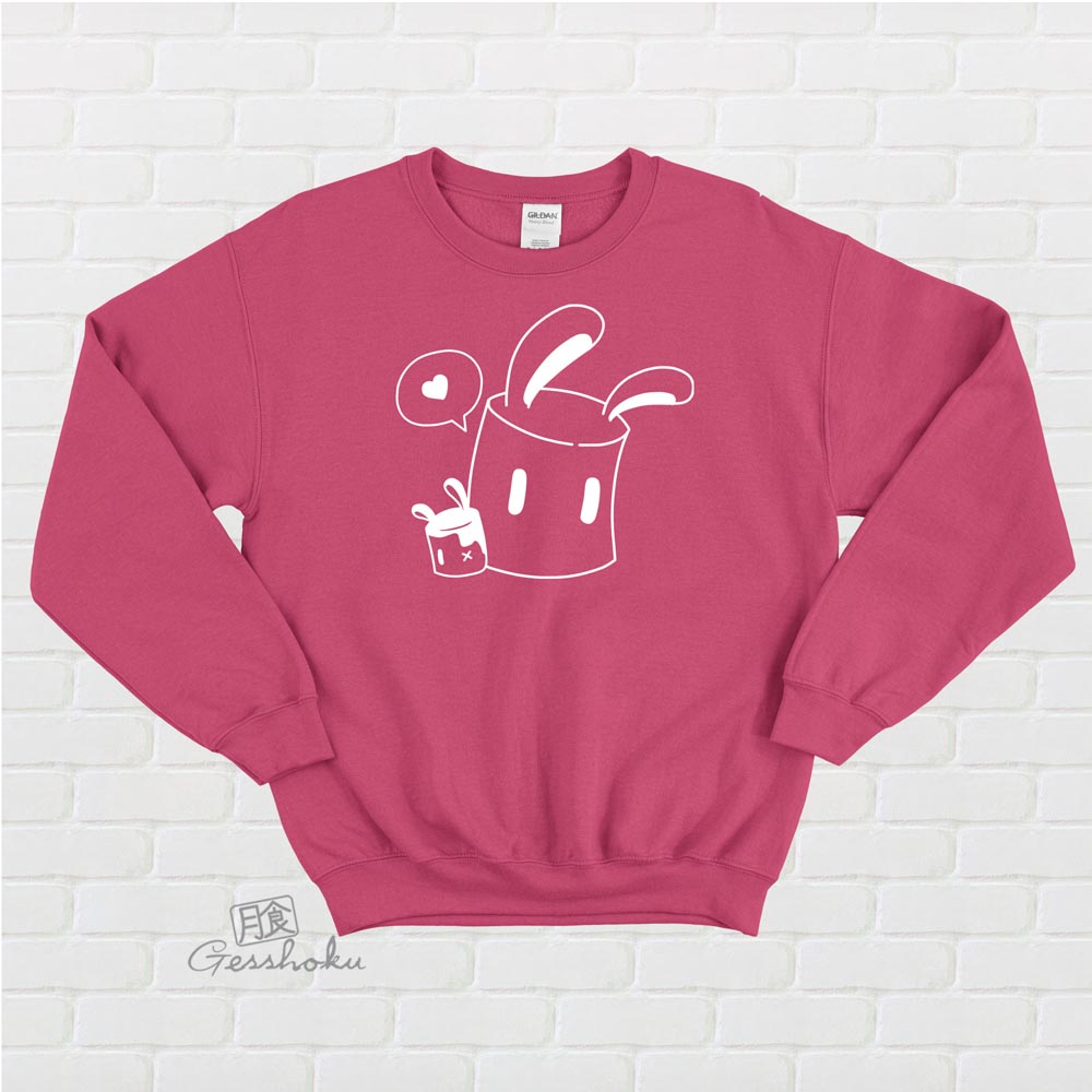 Marshmallow Bunnies Crewneck Sweatshirt - Hot Pink