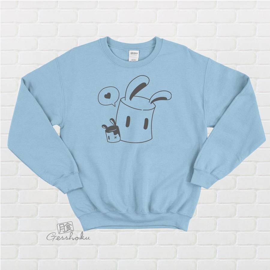 Marshmallow Bunnies Crewneck Sweatshirt - Light Blue