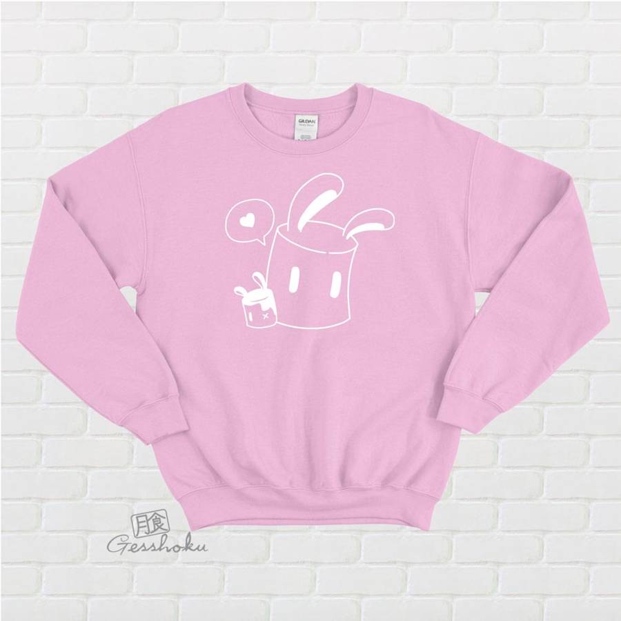 Marshmallow Bunnies Crewneck Sweatshirt - Light Pink