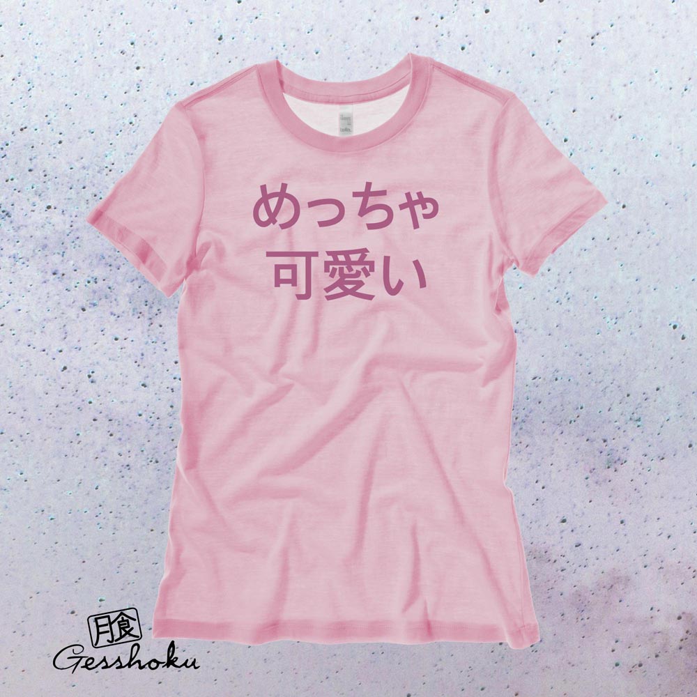 Meccha Kawaii Ladies T-shirt - Light Pink