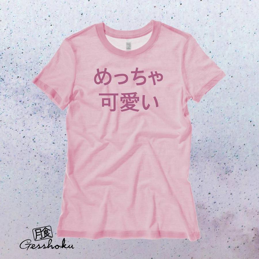 Meccha Kawaii Ladies T-shirt - Light Pink