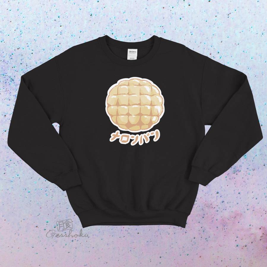 Melon Pan Crewneck Sweatshirt - Black