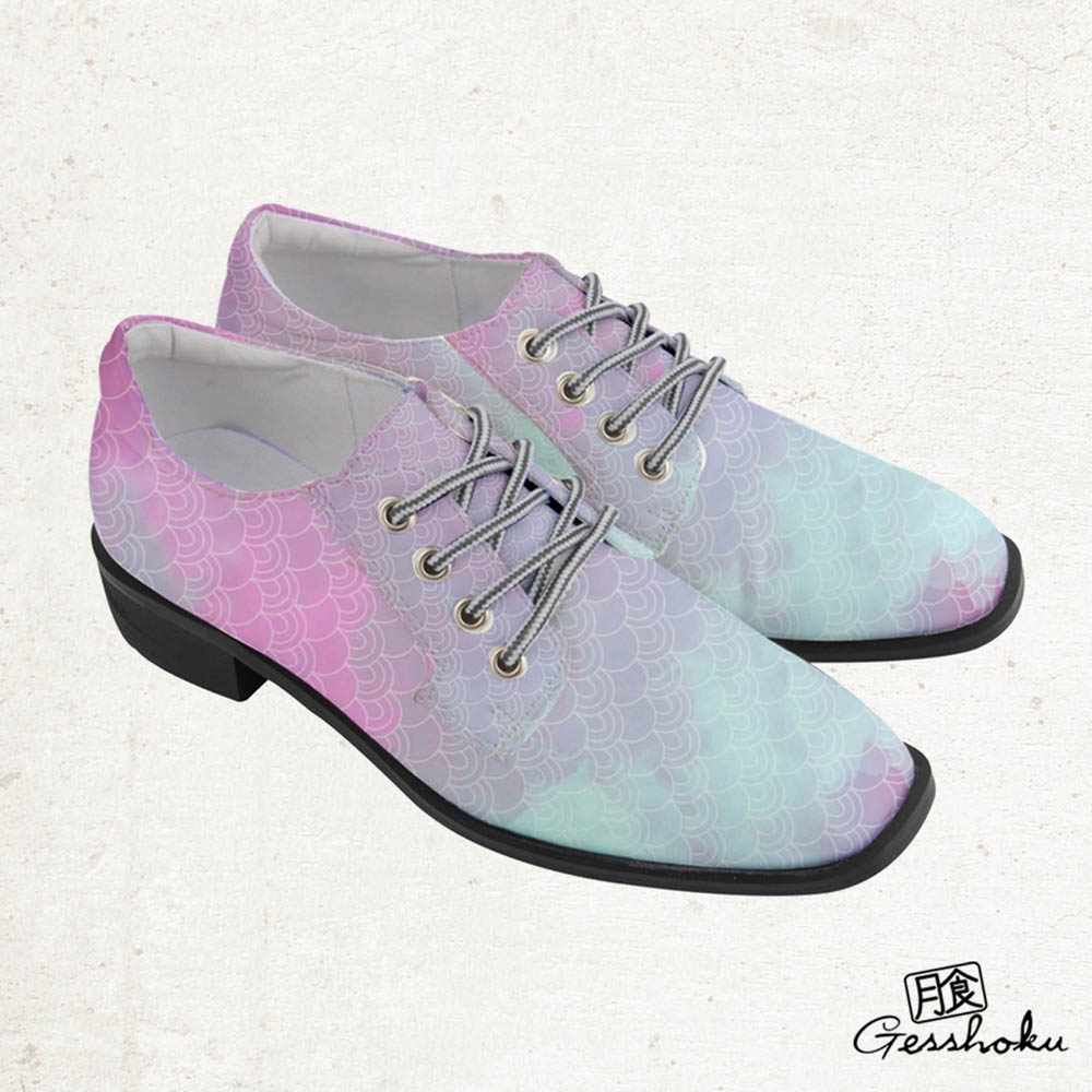 Mermaid Ombre Oxford Lace-Up Shoes -