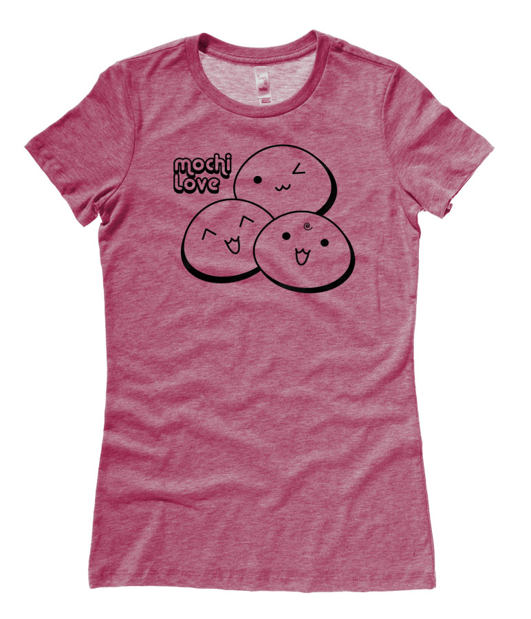 Mochi Love Ladies T-shirt - Heather Raspberry