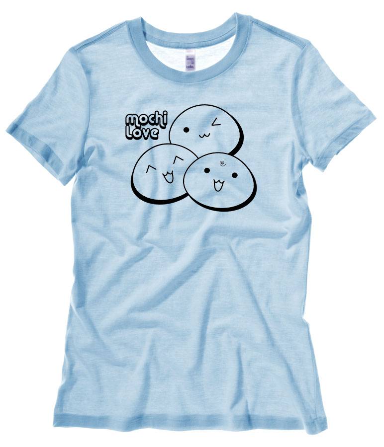 Mochi Love Ladies T-shirt - Light Blue