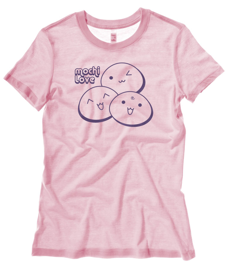 Mochi Love Ladies T-shirt - Light Pink