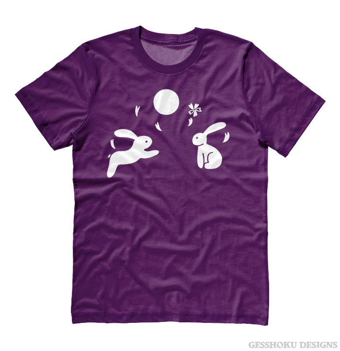 Japanese Moon Bunnies T-shirt - Purple