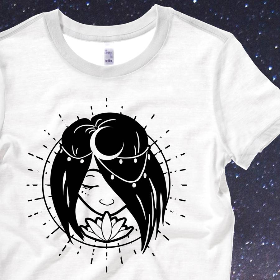 Moon Goddess Ladies T-shirt - White