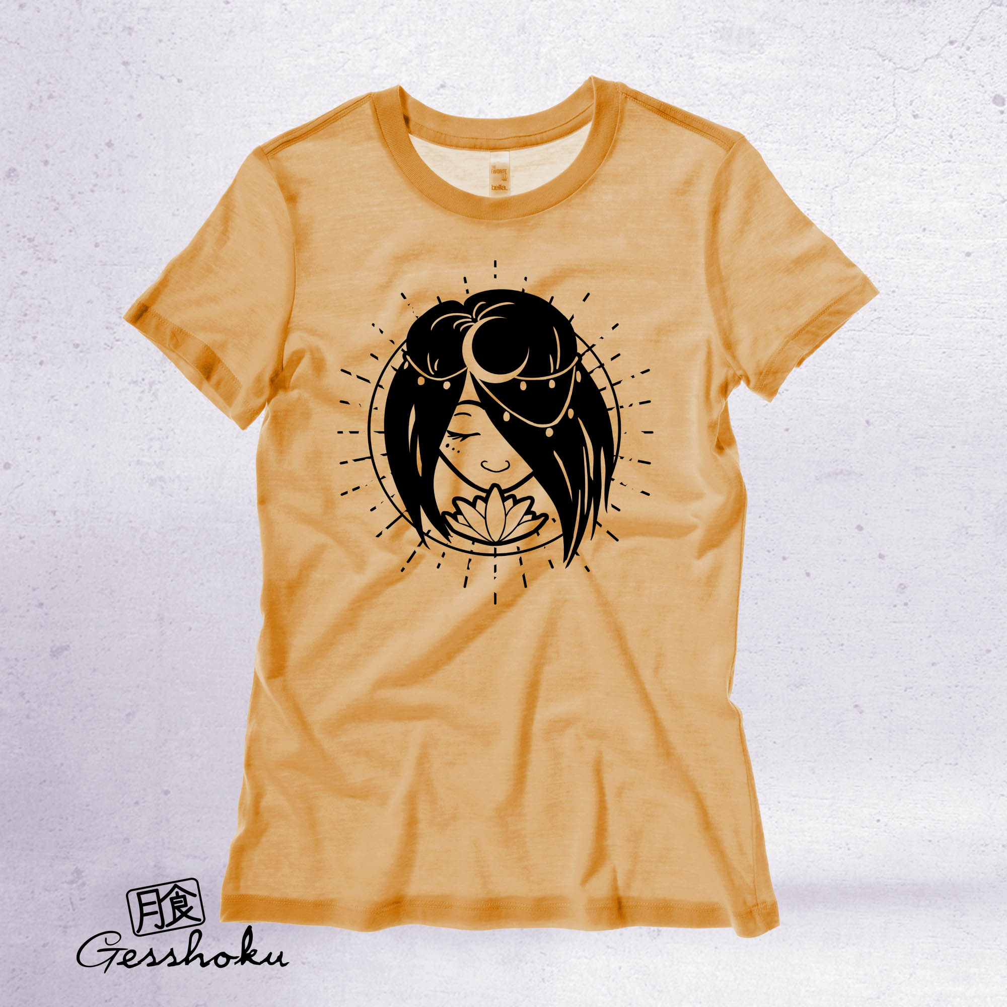 Moon Goddess Ladies T-shirt - Gold