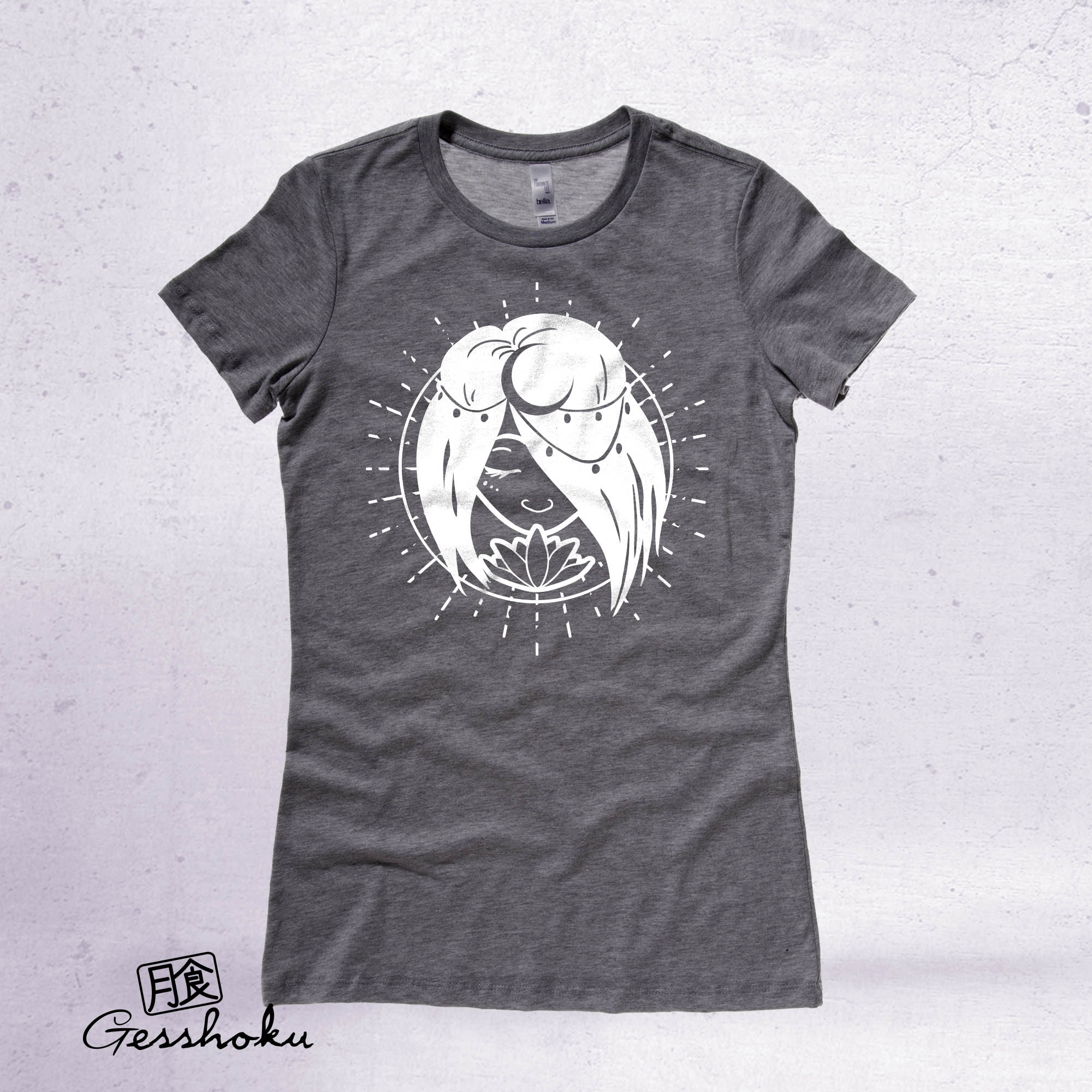 Moon Goddess Ladies T-shirt - Charcoal Grey