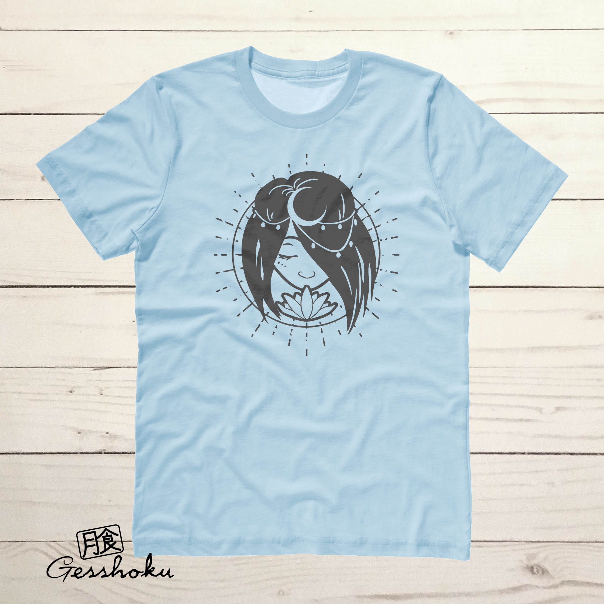 Moon Goddess T-shirt - Light Blue