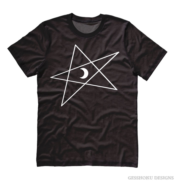 5-Pointed Moon Star T-shirt - Black