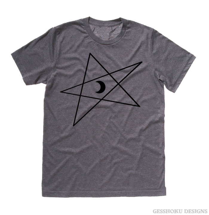 5-Pointed Moon Star T-shirt - Deep Heather Grey