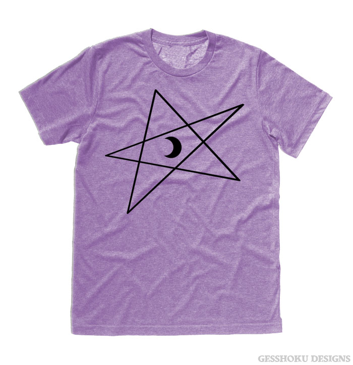 5-Pointed Moon Star T-shirt - Heather Purple