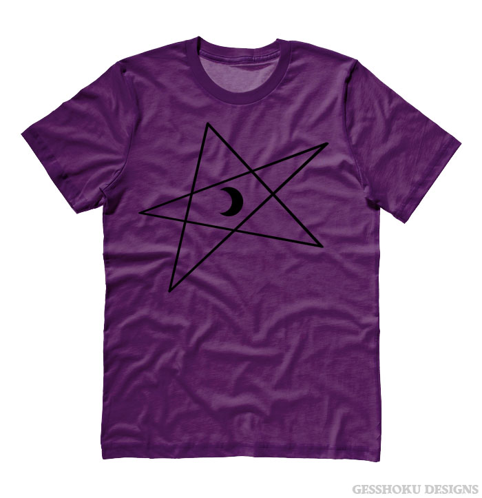 5-Pointed Moon Star T-shirt - Purple