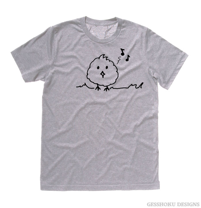 Musical Bird T-shirt - Light Grey