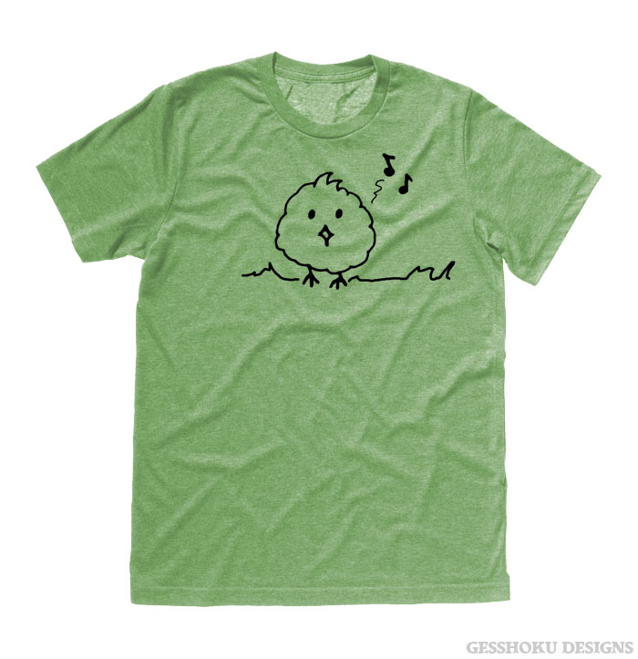 Musical Bird T-shirt - Heather Green