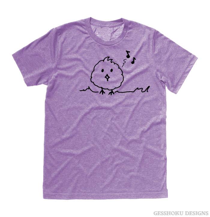 Musical Bird T-shirt - Heather Purple