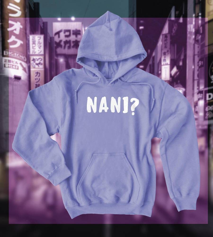 Nani? Pullover Hoodie (text version) - Violet