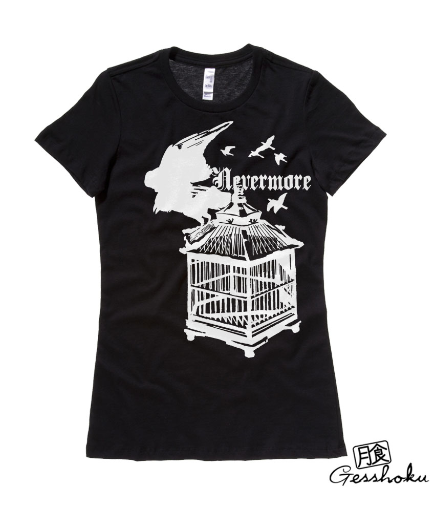 Nevermore: Raven's Cage Ladies T-shirt - Black