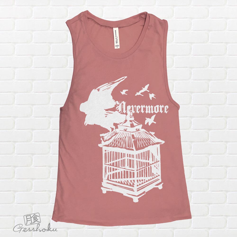 Nevermore: Raven's Cage Sleeveless Tank Top - Rose Wine