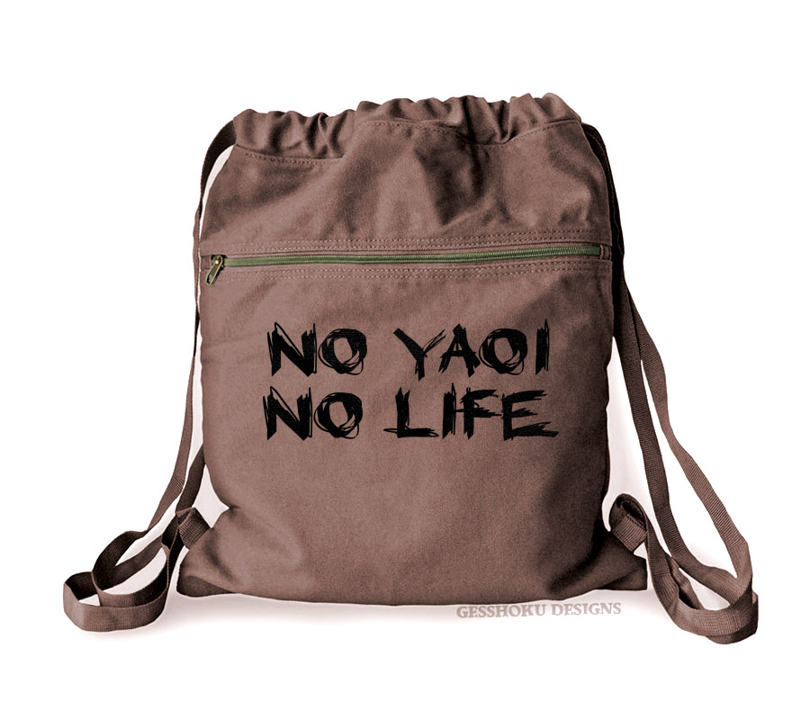 No Yaoi No Life Cinch Backpack - Brown