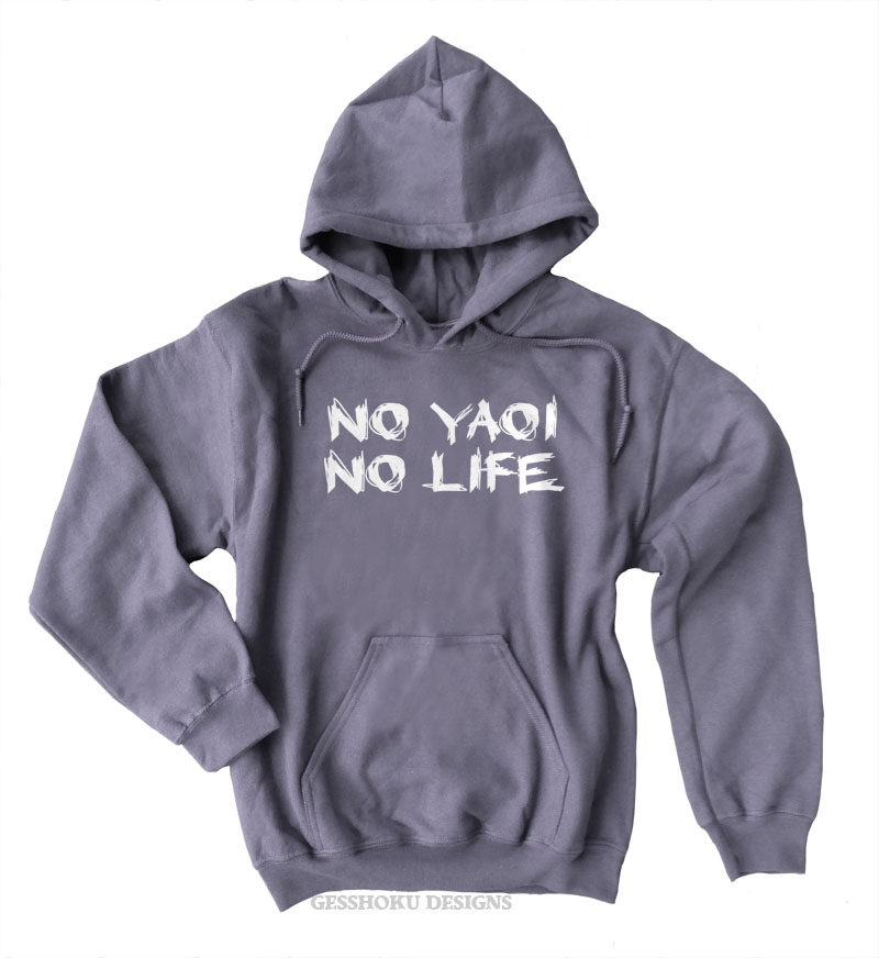 No Yaoi No Life Pullover Hoodie - Charcoal Grey