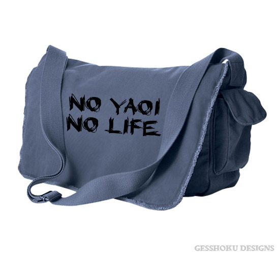 No Yaoi No Life Messenger Bag - Denim Blue