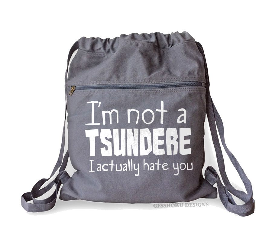 Not a Tsundere Cinch Backpack - Smoke Grey