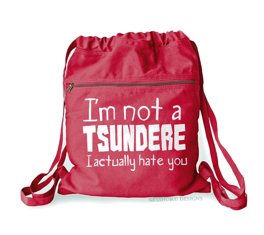 Not a Tsundere Cinch Backpack - Red