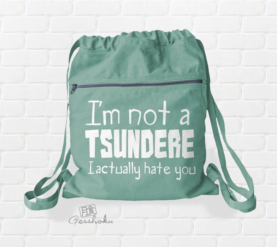 Not a Tsundere Cinch Backpack - Seafoam