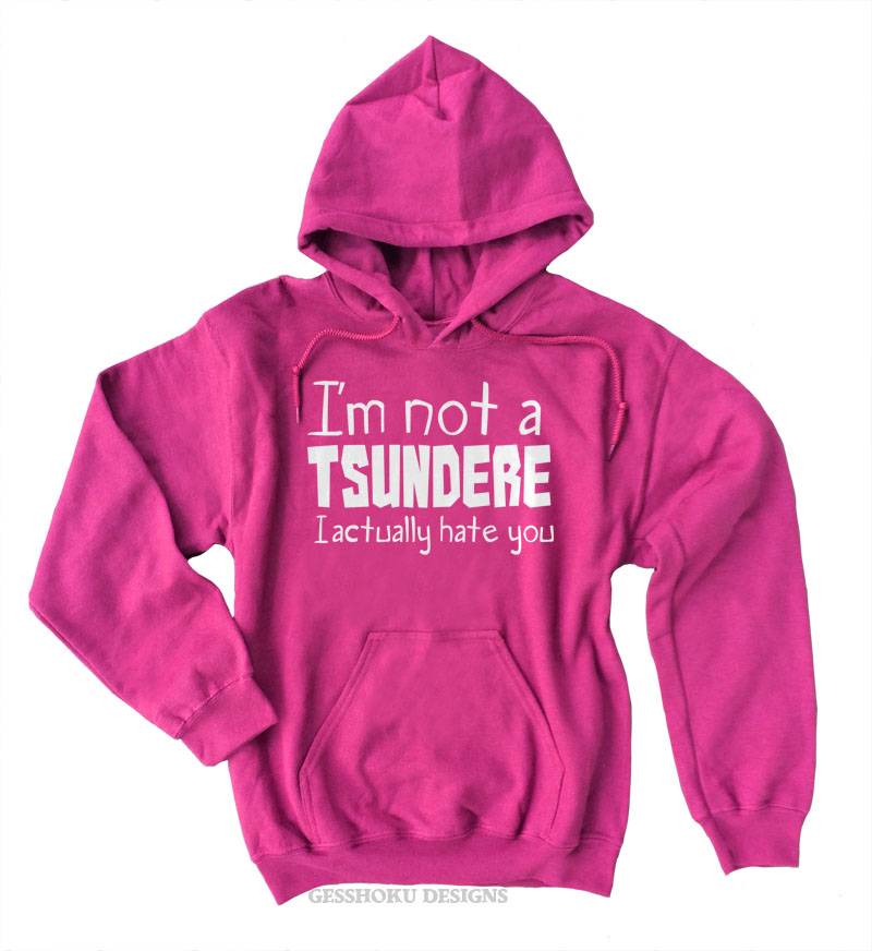 Not a Tsundere Pullover Hoodie - Hot Pink